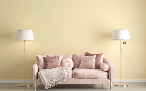 تصویر 1 از مبل راحتی صورتی چرک رنگ خاص سبک متفاوت در دکور خانه